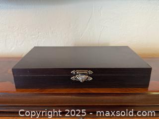 MaxSold Auction: Vintage Dark Wood Box  - San Francisco (California, USA) SELLER MANAGED Estate Sale Online Auction - Kenwood Way