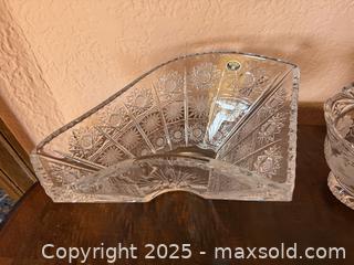 MaxSold Auction: Vintage Etched Floral Crystal Basket &#38; Royal Hand Cut Bohemia Crystal Bowl - San Francisco (California, USA) SELLER MANAGED Estate Sale Online Auction - Kenwood Way