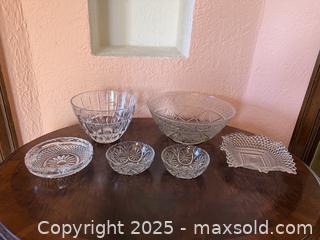 MaxSold Auction: Vintage Etched Glass Crystal Bowls  - San Francisco (California, USA) SELLER MANAGED Estate Sale Online Auction - Kenwood Way
