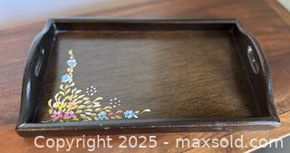 MaxSold Auction: Vintage Floral Wooden Serving Tray - San Francisco (California, USA) SELLER MANAGED Estate Sale Online Auction - Kenwood Way