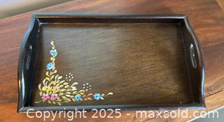 MaxSold Auction: Vintage Floral Wooden Serving Tray - San Francisco (California, USA) SELLER MANAGED Estate Sale Online Auction - Kenwood Way