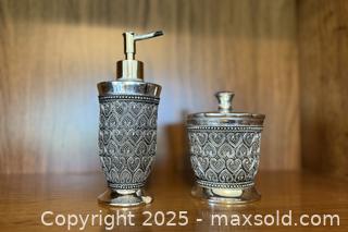 MaxSold Auction: Vintage Heart Soap Dispenser and Cotton Ball Holder  - San Francisco (California, USA) SELLER MANAGED Estate Sale Online Auction - Kenwood Way