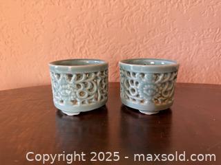 MaxSold Auction: Vintage Japanese Buddhist Altar Porcelain Incense Burners Koro Celadon Blue - San Francisco (California, USA) SELLER MANAGED Estate Sale Online Auction - Kenwood Way