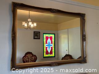 MaxSold Auction: Vintage LARGE Ornate Rectangular Gold Gilt Wood Hanging Wall Mirror - San Francisco (California, USA) SELLER MANAGED Estate Sale Online Auction - Kenwood Way