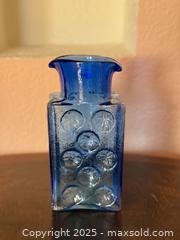 MaxSold Auction: Vintage MCM Blenko 6812 Turquoise Glass Joel Myer Pinwheel Double Spout Pitcher - San Francisco (California, USA) SELLER MANAGED Estate Sale Online Auction - Kenwood Way