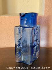 MaxSold Auction: Vintage MCM Blenko 6812 Turquoise Glass Joel Myer Pinwheel Double Spout Pitcher - San Francisco (California, USA) SELLER MANAGED Estate Sale Online Auction - Kenwood Way