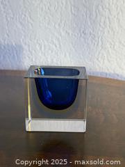 MaxSold Auction: Vintage Mid Century Sommerso Murano Small Glass Rectangle Vase Vessel Ashtray - San Francisco (California, USA) SELLER MANAGED Estate Sale Online Auction - Kenwood Way