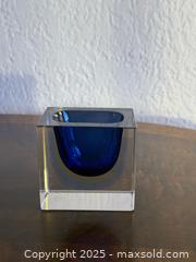 MaxSold Auction: Vintage Mid Century Sommerso Murano Small Glass Rectangle Vase Vessel Ashtray - San Francisco (California, USA) SELLER MANAGED Estate Sale Online Auction - Kenwood Way