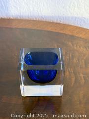 MaxSold Auction: Vintage Mid Century Sommerso Murano Small Glass Rectangle Vase Vessel Ashtray - San Francisco (California, USA) SELLER MANAGED Estate Sale Online Auction - Kenwood Way