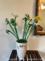 MaxSold Auction: Vintage Murano Sale Hand Blown Glass Flowers Bouquet - San Francisco (California, USA) SELLER MANAGED Estate Sale Online Auction - Kenwood Way