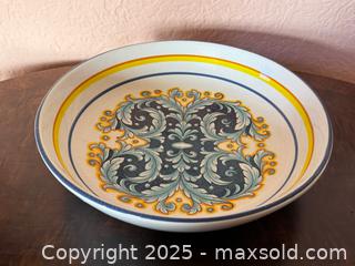 MaxSold Auction: Vintage Nova Deruta Ceramic Italian Pottery Pasta Bowl Green Navy Yellow Aqua Floral - San Francisco (California, USA) SELLER MANAGED Estate Sale Online Auction - Kenwood Way