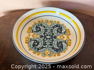 MaxSold Auction: Vintage Nova Deruta Ceramic Italian Pottery Pasta Bowl Green Navy Yellow Aqua Floral - San Francisco (California, USA) SELLER MANAGED Estate Sale Online Auction - Kenwood Way