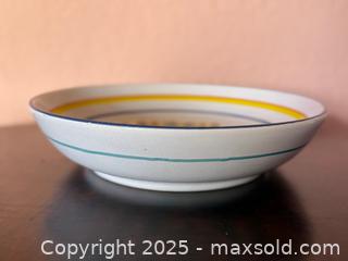 MaxSold Auction: Vintage Nova Deruta Ceramic Italian Pottery Pasta Bowl Green Navy Yellow Aqua Floral - San Francisco (California, USA) SELLER MANAGED Estate Sale Online Auction - Kenwood Way