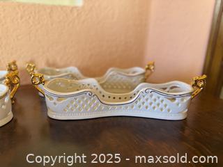 MaxSold Auction: Vintage Swan Flatware Holders: Porcelain Treasures Set with Gold Accents - San Francisco (California, USA) SELLER MANAGED Estate Sale Online Auction - Kenwood Way