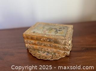 MaxSold Auction: Vintage Westland Art of Chokin Music Box &#38; Austrian Brocade Doily - San Francisco (California, USA) SELLER MANAGED Estate Sale Online Auction - Kenwood Way