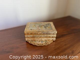 MaxSold Auction: Vintage Westland Art of Chokin Music Box &#38; Austrian Brocade Doily - San Francisco (California, USA) SELLER MANAGED Estate Sale Online Auction - Kenwood Way
