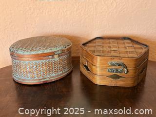 MaxSold Auction: Vintage Woven Clasped Boxes - San Francisco (California, USA) SELLER MANAGED Estate Sale Online Auction - Kenwood Way