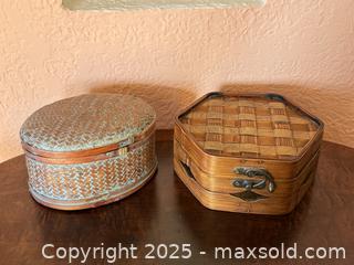 MaxSold Auction: Vintage Woven Clasped Boxes - San Francisco (California, USA) SELLER MANAGED Estate Sale Online Auction - Kenwood Way