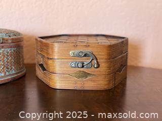 MaxSold Auction: Vintage Woven Clasped Boxes - San Francisco (California, USA) SELLER MANAGED Estate Sale Online Auction - Kenwood Way