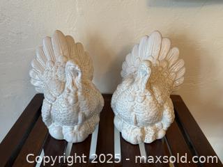 MaxSold Auction: White Ceramic Turkey Large Set of 2 - San Francisco (California, USA) SELLER MANAGED Estate Sale Online Auction - Kenwood Way