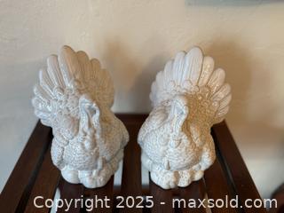MaxSold Auction: White Ceramic Turkey Large Set of 2 - San Francisco (California, USA) SELLER MANAGED Estate Sale Online Auction - Kenwood Way