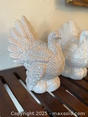 MaxSold Auction: White Ceramic Turkey Large Set of 2 - San Francisco (California, USA) SELLER MANAGED Estate Sale Online Auction - Kenwood Way