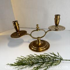 MaxSold Auction: Antique Peerage Brass Candelabra Candlestick Vintage Dinner/Taper Candle Holder - England - Toronto (Ontario, Canada) SELLER MANAGED Reseller Online Auction - Greengrove Crescent