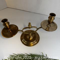 MaxSold Auction: Antique Peerage Brass Candelabra Candlestick Vintage Dinner/Taper Candle Holder - England - Toronto (Ontario, Canada) SELLER MANAGED Reseller Online Auction - Greengrove Crescent