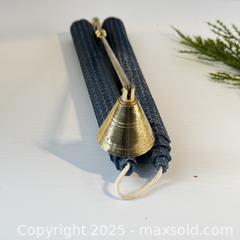 MaxSold Auction: Vintage Brass swirl hinged candle snuffer with pair blue beeswax candles - Toronto (Ontario, Canada) SELLER MANAGED Reseller Online Auction - Greengrove Crescent
