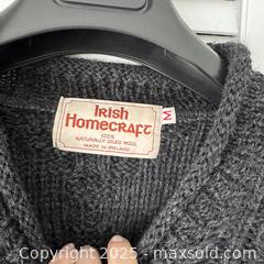MaxSold Auction: Vintage Irish Homecraft Fisherman sweater - M - Toronto (Ontario, Canada) SELLER MANAGED Reseller Online Auction - Greengrove Crescent