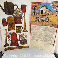 MaxSold Auction: Vintage Tea Towels:American Painted Tinware Fancy & 1982 - Toronto (Ontario, Canada) SELLER MANAGED Reseller Online Auction - Greengrove Crescent