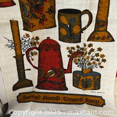 MaxSold Auction: Vintage Tea Towels:American Painted Tinware Fancy & 1982 - Toronto (Ontario, Canada) SELLER MANAGED Reseller Online Auction - Greengrove Crescent