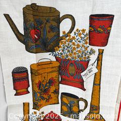 MaxSold Auction: Vintage Tea Towels:American Painted Tinware Fancy & 1982 - Toronto (Ontario, Canada) SELLER MANAGED Reseller Online Auction - Greengrove Crescent