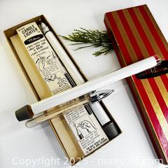 MaxSold Auction: Vtg MCM 12"  Milbern Chrome Lighter Fluid Burning Candle Tapers - Toronto (Ontario, Canada) SELLER MANAGED Reseller Online Auction - Greengrove Crescent