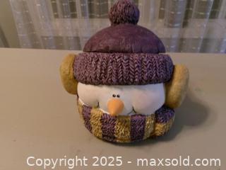 MaxSold Auction: Ceramic Snowman Cookie Jar - Covington (Georgia, USA) SELLER MANAGED Downsizing Online Auction - Queensland Lane