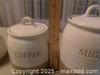 MaxSold Auction: KIRKLANDS 3 piece canister ceramic - Covington (Georgia, USA) SELLER MANAGED Downsizing Online Auction - Queensland Lane