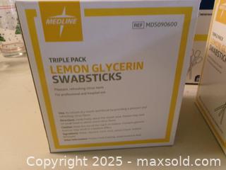 MaxSold Auction: Lot of 5 boxes lemon glycerin swabsticks - Covington (Georgia, USA) SELLER MANAGED Downsizing Online Auction - Queensland Lane