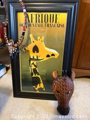 MaxSold Auction: Authentic African beaded necklace, mask and giraffe art - Lower Moreland Township (Pennsylvania, USA) SELLER MANAGED Estate Sale Online Auction -  Huntingdon Pike (CONDO)                      
