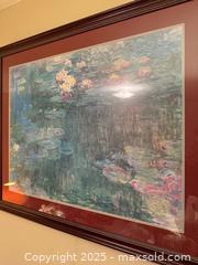 MaxSold Auction: Large framed print of Claude Monet&#39;s &#34;Water Lilies&#34; 44”x36” - Lower Moreland Township (Pennsylvania, USA) SELLER MANAGED Estate Sale Online Auction -  Huntingdon Pike (CONDO)                      