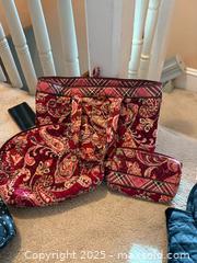 MaxSold Auction: Vera Bradley Piccadilly Plum quilted cotton tote bag and matching accessories.  - Lower Moreland Township (Pennsylvania, USA) SELLER MANAGED Estate Sale Online Auction -  Huntingdon Pike (CONDO)                      