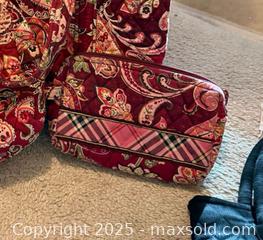 MaxSold Auction: Vera Bradley Piccadilly Plum quilted cotton tote bag and matching accessories.  - Lower Moreland Township (Pennsylvania, USA) SELLER MANAGED Estate Sale Online Auction -  Huntingdon Pike (CONDO)                      