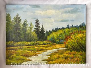 MaxSold Auction: Landscape Oil Painting (A) - Newmarket (Ontario, Canada) SELLER MANAGED Downsizing Online Auction - Wendy Culbert Crescent          