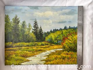 MaxSold Auction: Landscape Oil Painting (A) - Newmarket (Ontario, Canada) SELLER MANAGED Downsizing Online Auction - Wendy Culbert Crescent          