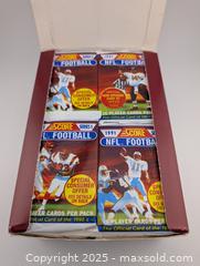 MaxSold Auction: 1991 NFL Score Football Sealed Packs x36 - Langley (British Columbia, Canada) SELLER MANAGED Reseller Online Auction - 68 Avenue