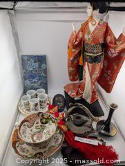 MaxSold Auction: Asian Decorative Collectibles & Décor incl Geisha Figure, Teapot & Cup, Japanese Paper & more  - Langley (British Columbia, Canada) SELLER MANAGED Reseller Online Auction - 68 Avenue