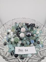 MaxSold Auction: Black & White Marbles in Footed Vase  - Langley (British Columbia, Canada) SELLER MANAGED Reseller Online Auction - 68 Avenue