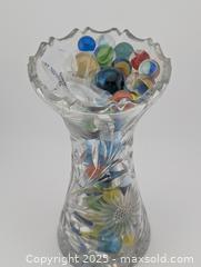 MaxSold Auction: Blue/Green UV Reactive Vintage Marbles in Crystal Vase - Langley (British Columbia, Canada) SELLER MANAGED Reseller Online Auction - 68 Avenue