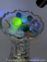 MaxSold Auction: Blue/Green UV Reactive Vintage Marbles in Crystal Vase - Langley (British Columbia, Canada) SELLER MANAGED Reseller Online Auction - 68 Avenue