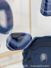 MaxSold Auction: Brilliant Blue Agate Slice Specimen Displays (2 Displays) - Langley (British Columbia, Canada) SELLER MANAGED Reseller Online Auction - 68 Avenue