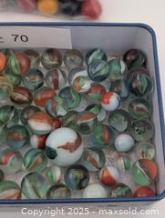 MaxSold Auction: Christmas Colour Vintage Marbles & Bag of Rubber Game Marbles  - Langley (British Columbia, Canada) SELLER MANAGED Reseller Online Auction - 68 Avenue